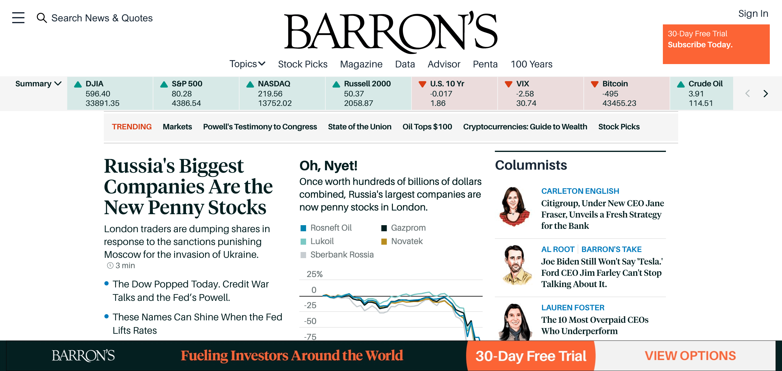 Barrons Desktop - Custom software interface preview