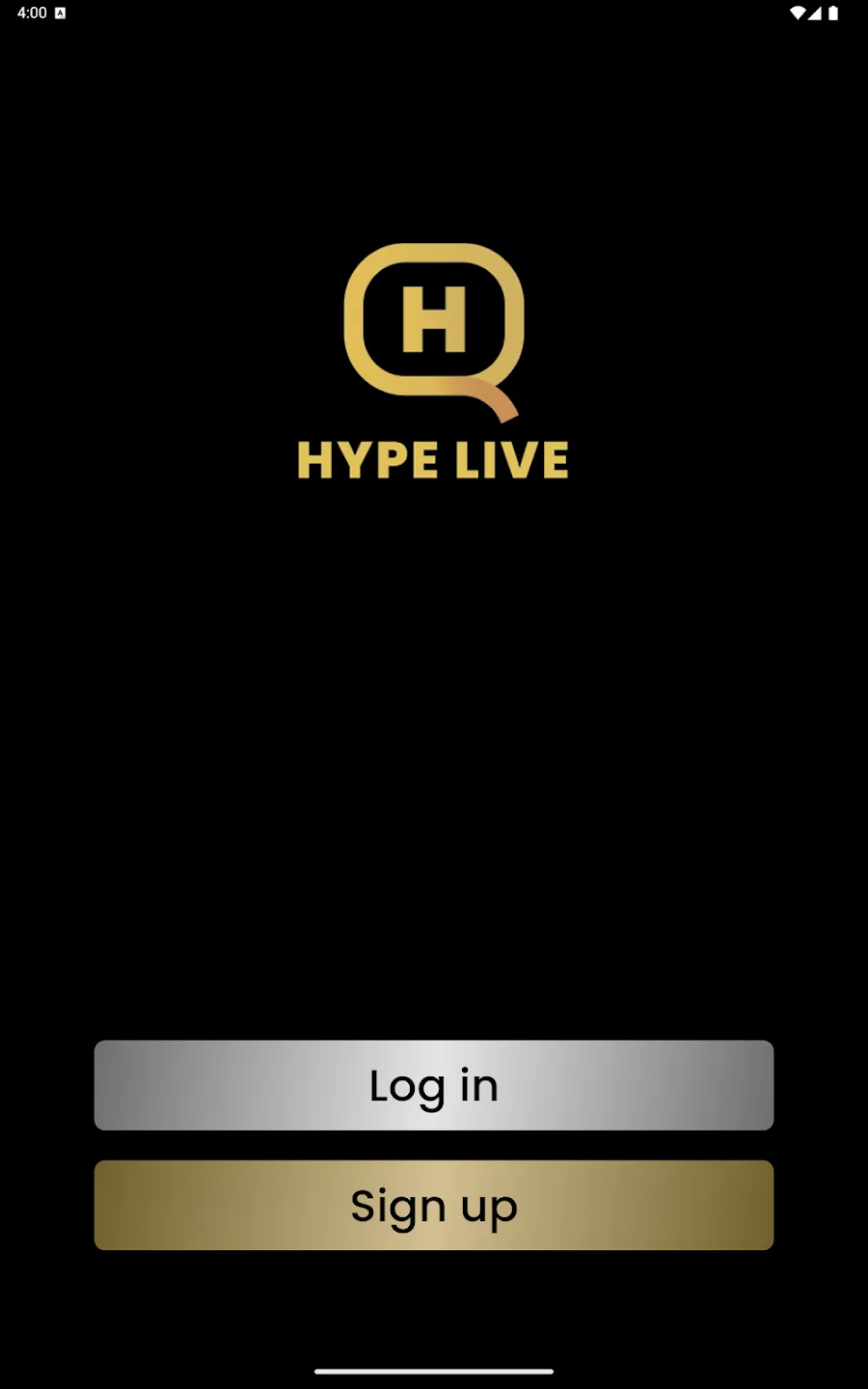 Hype Live Mobile - Custom software interface preview