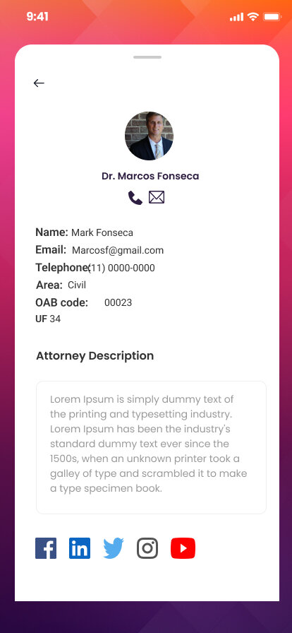 Inova Juris Client - Custom software interface preview