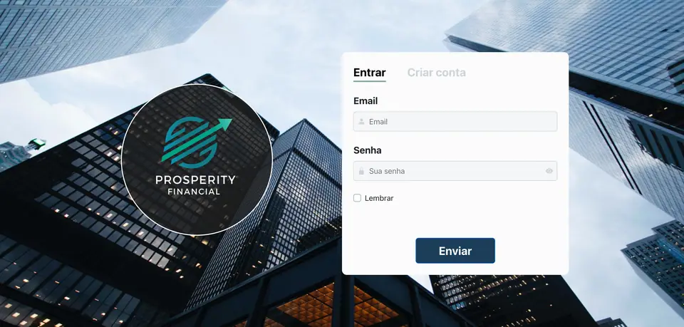 Prosperity Financials Desktop - Custom software interface preview