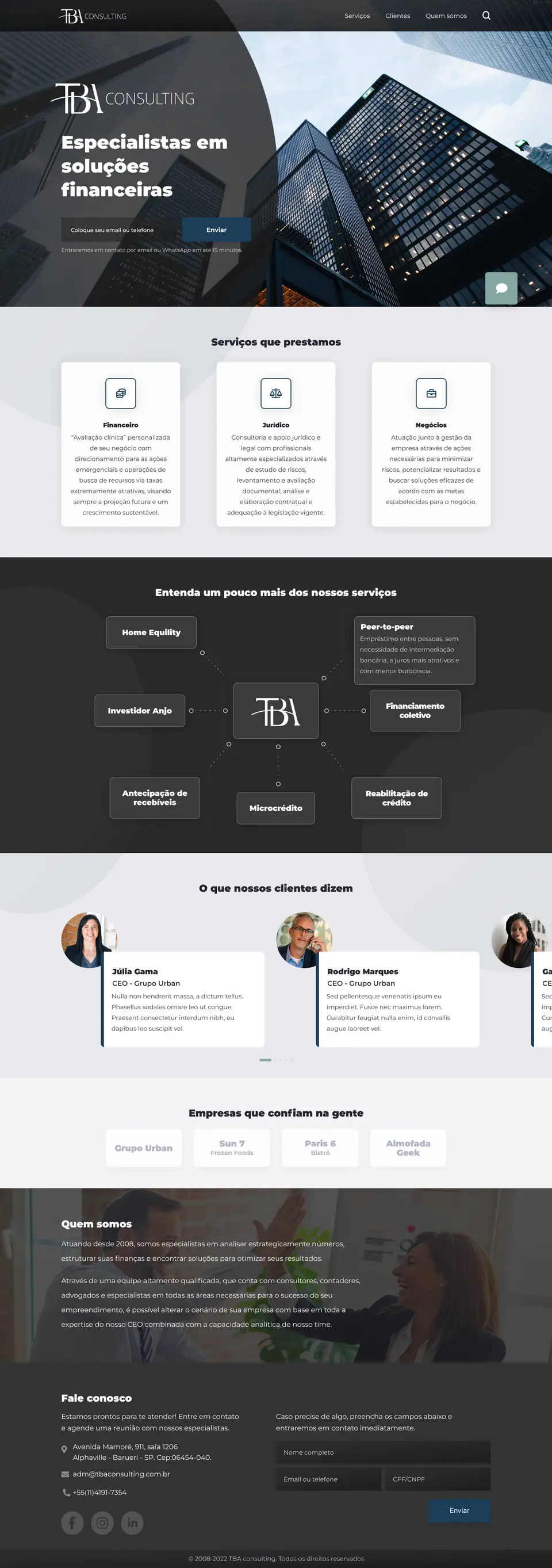TBA Consulting Desktop - Custom software interface preview